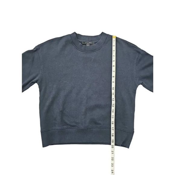All Saints Cropped Navy Sweatshirt - Picture 10 of 10